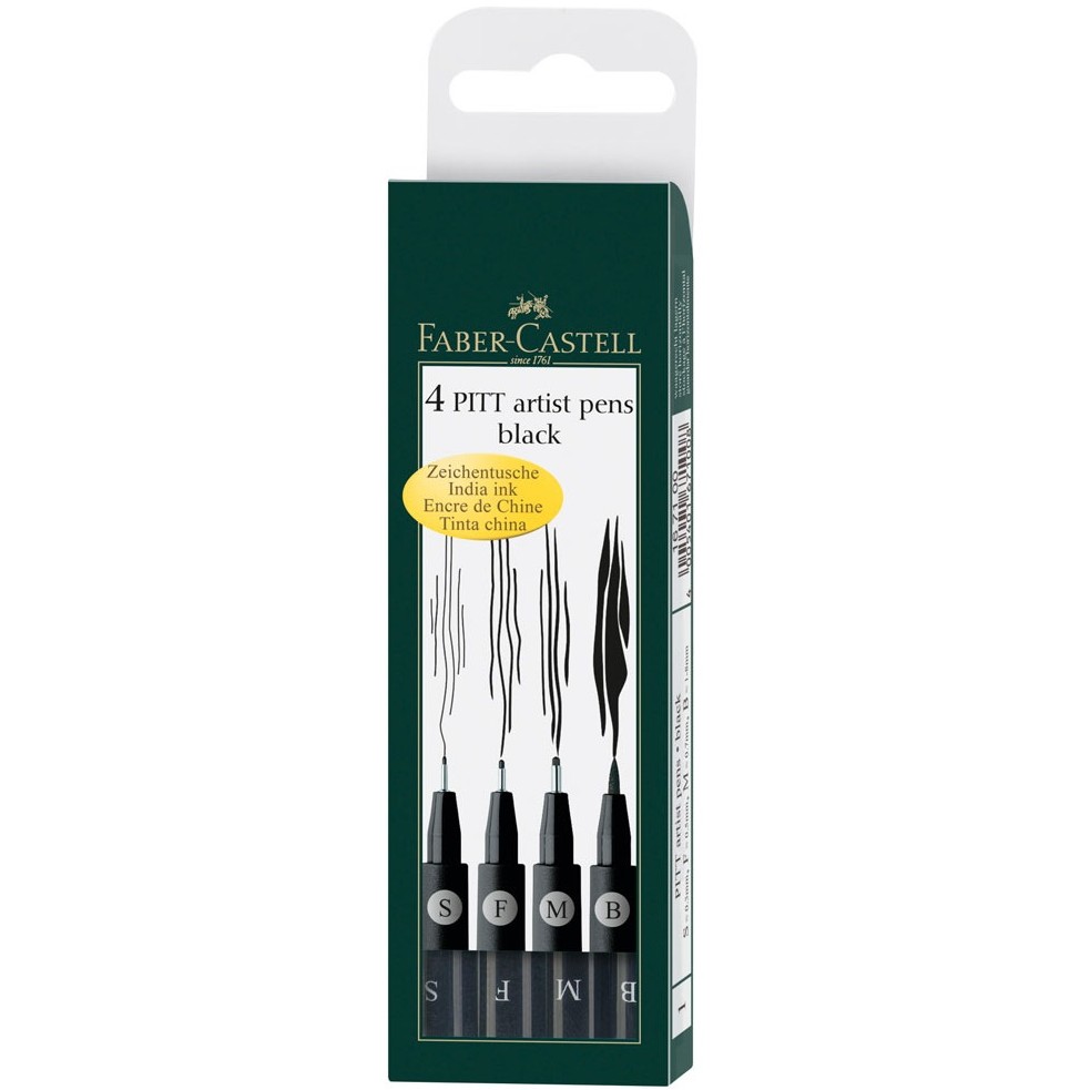 FABER-CASTELL Tuschestift Pitt Artist Pen Farbe 199 4x