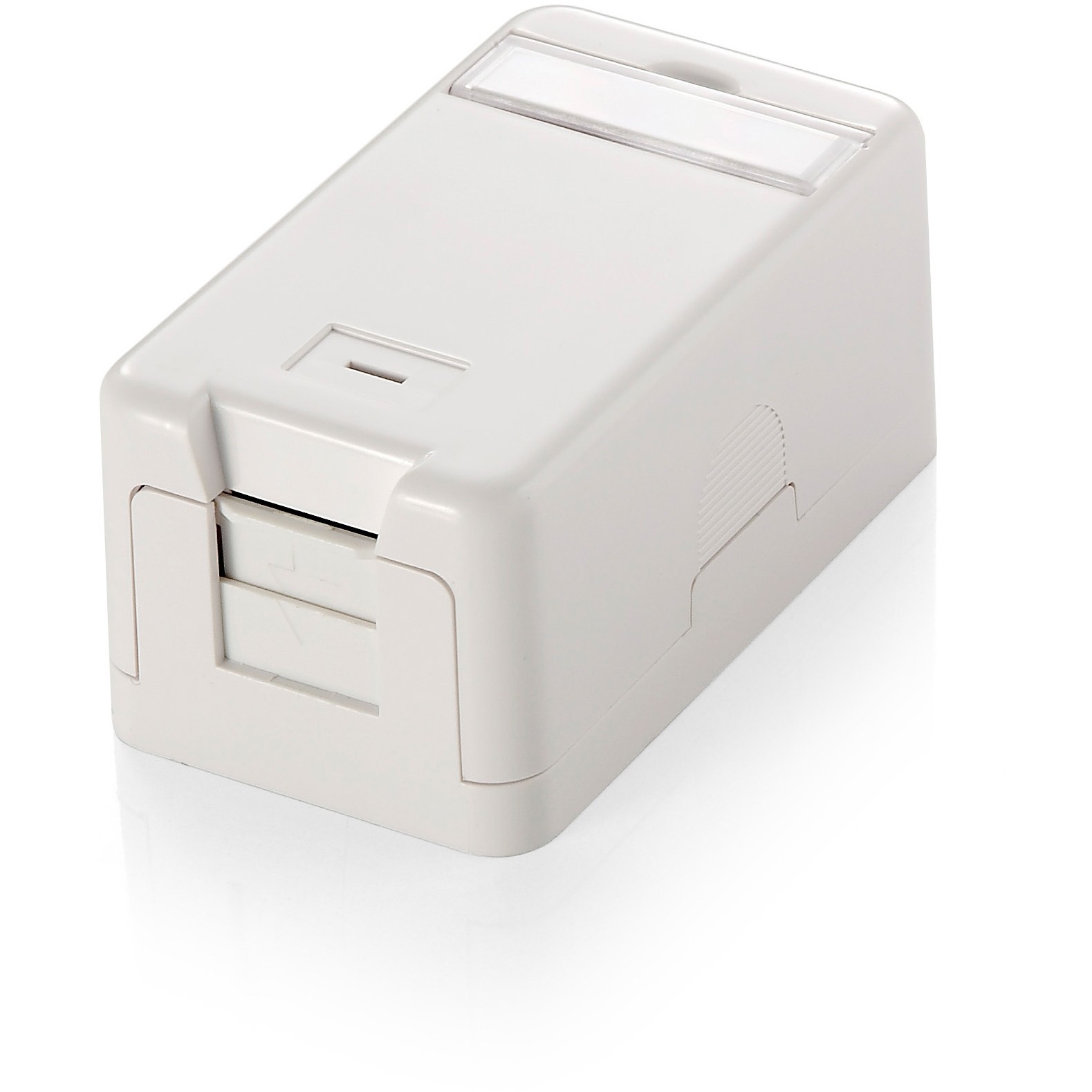 Equip Aufputzdose 1x Keystone Jack mit Abdeckung weiß