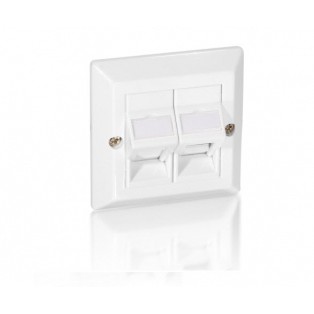 Equip Unterputzdose nur Frontplatte 2 Keystone 45° RAL 9010