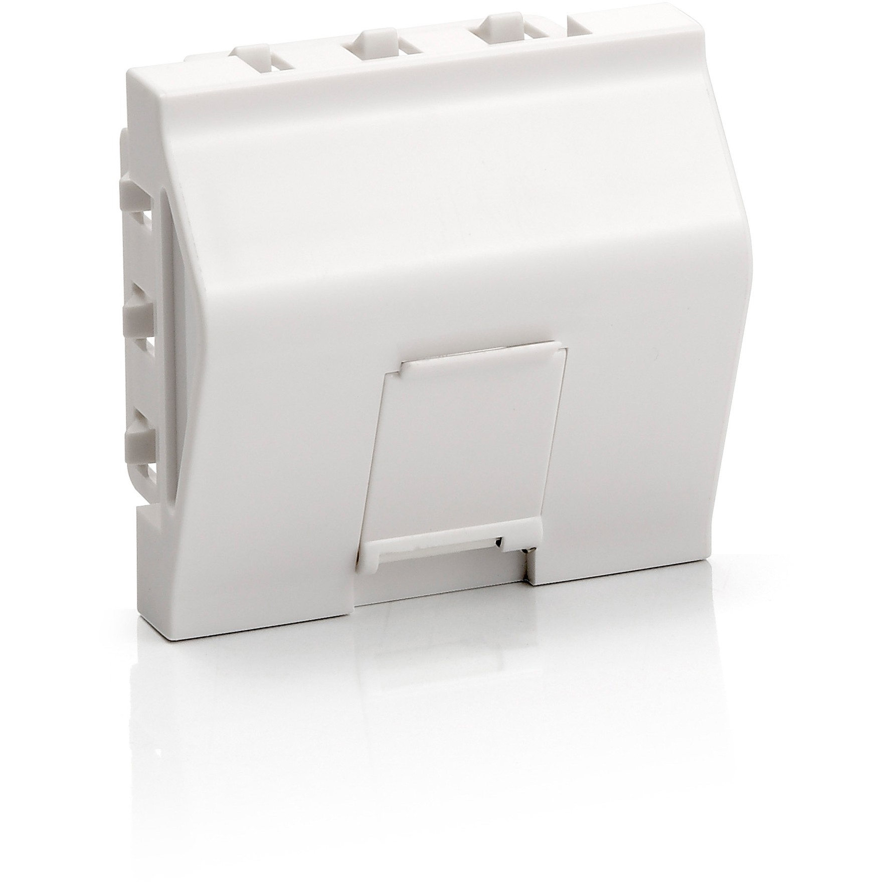 Equip Unterputzdose Einsatz French 1 Keystone 45x45 RAL9010 Polybeutel