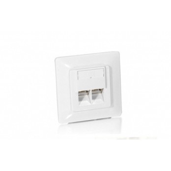 Equip Unterputzdose +Frontplatte 2xRJ45 Cat5e 45° RAL 1013