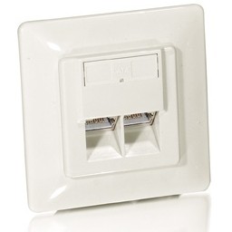 Equip RJ45 Dose 2xRJ45 Cat5e Inputz RAL 9010 Reinweiß