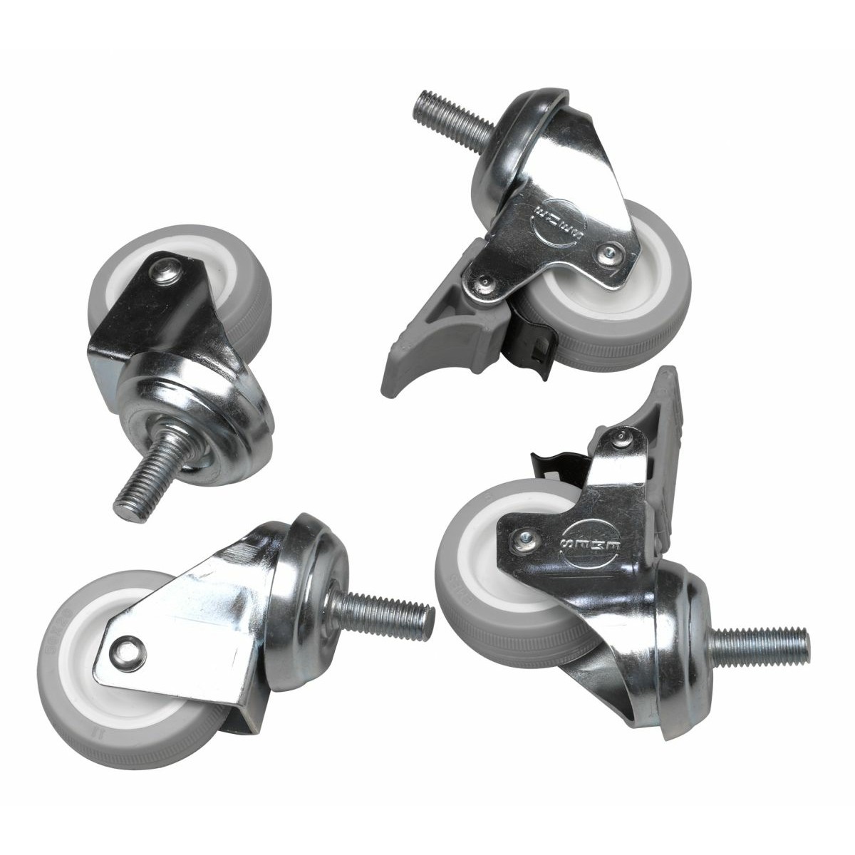 Equip EZW-1 4xRäder für Serverschränke 60mm silber