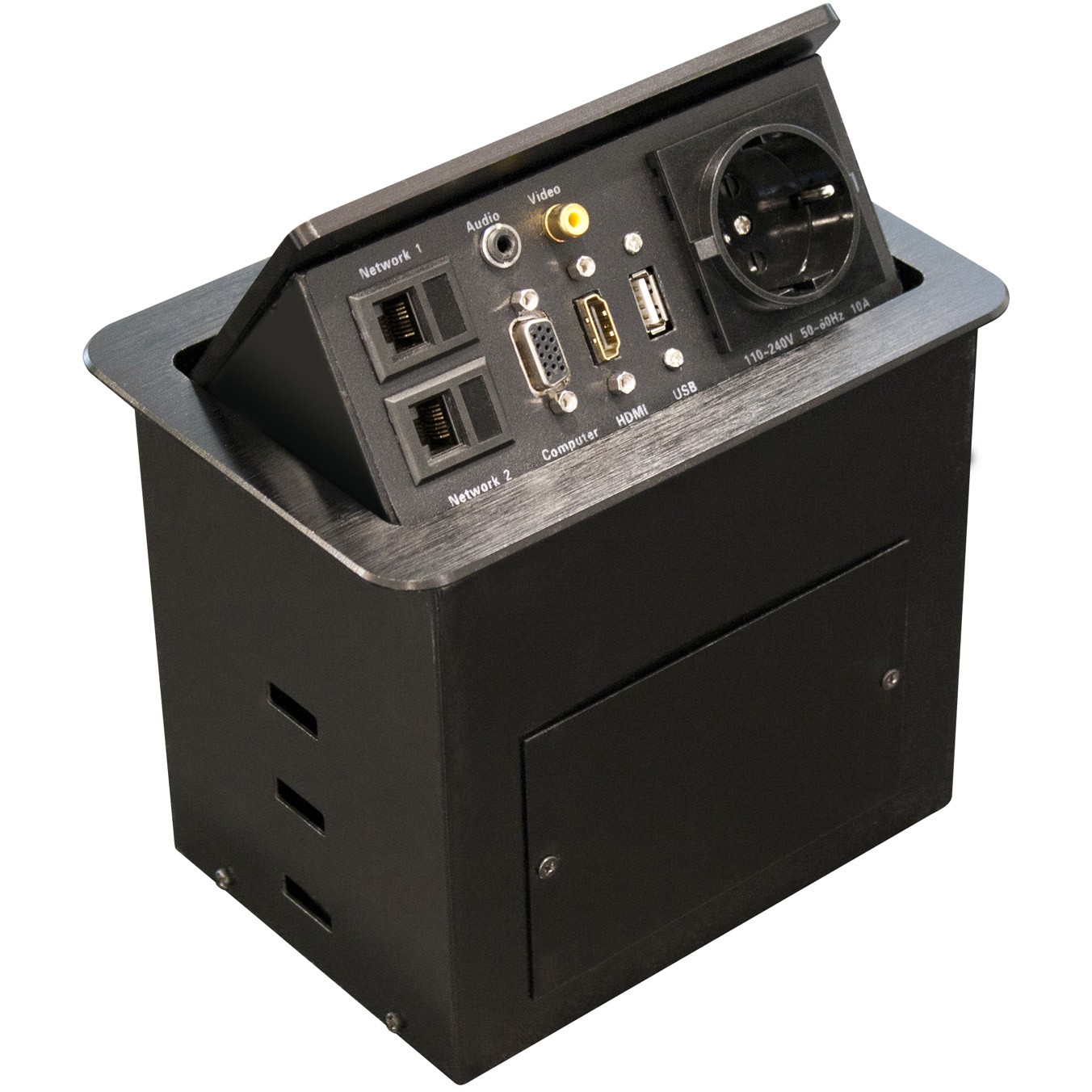Equip Tischsteckdose mit 1xSchuko.2xRJ45.1xHDMI.1xUSB.1xVGA