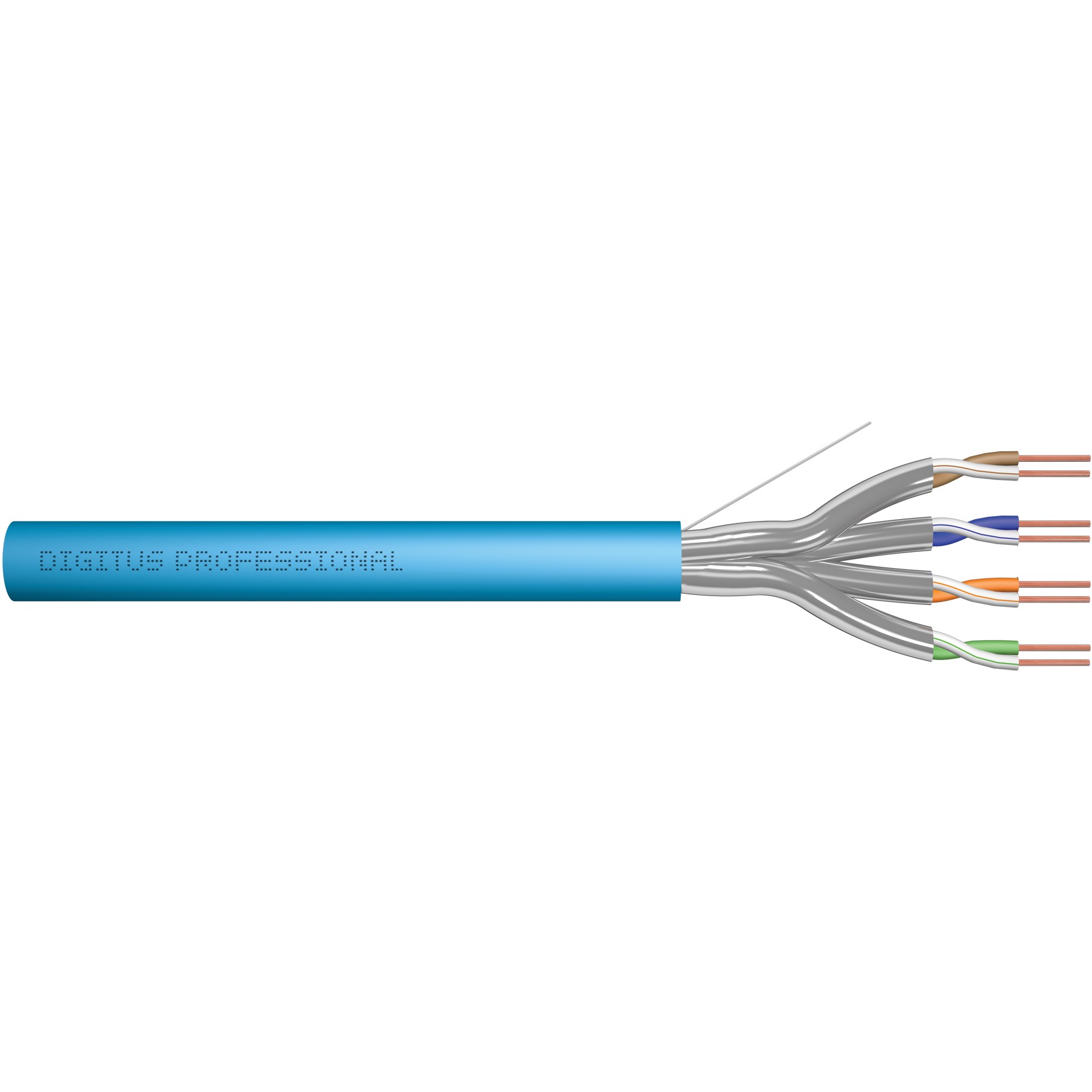 DIGITUS CAT.6A U/FTP Verlegekabel. 100m. simplex.100m.grau