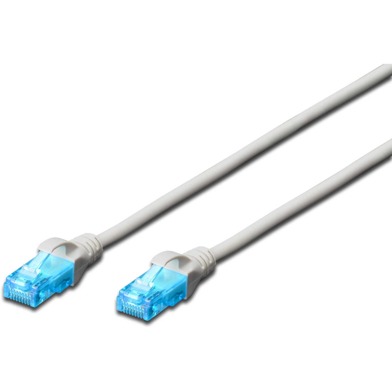 DIGITUS Patchkabel Cat5e U/UTP 2xRJ45 1.0m CCA grau Hebels. Polybeutel