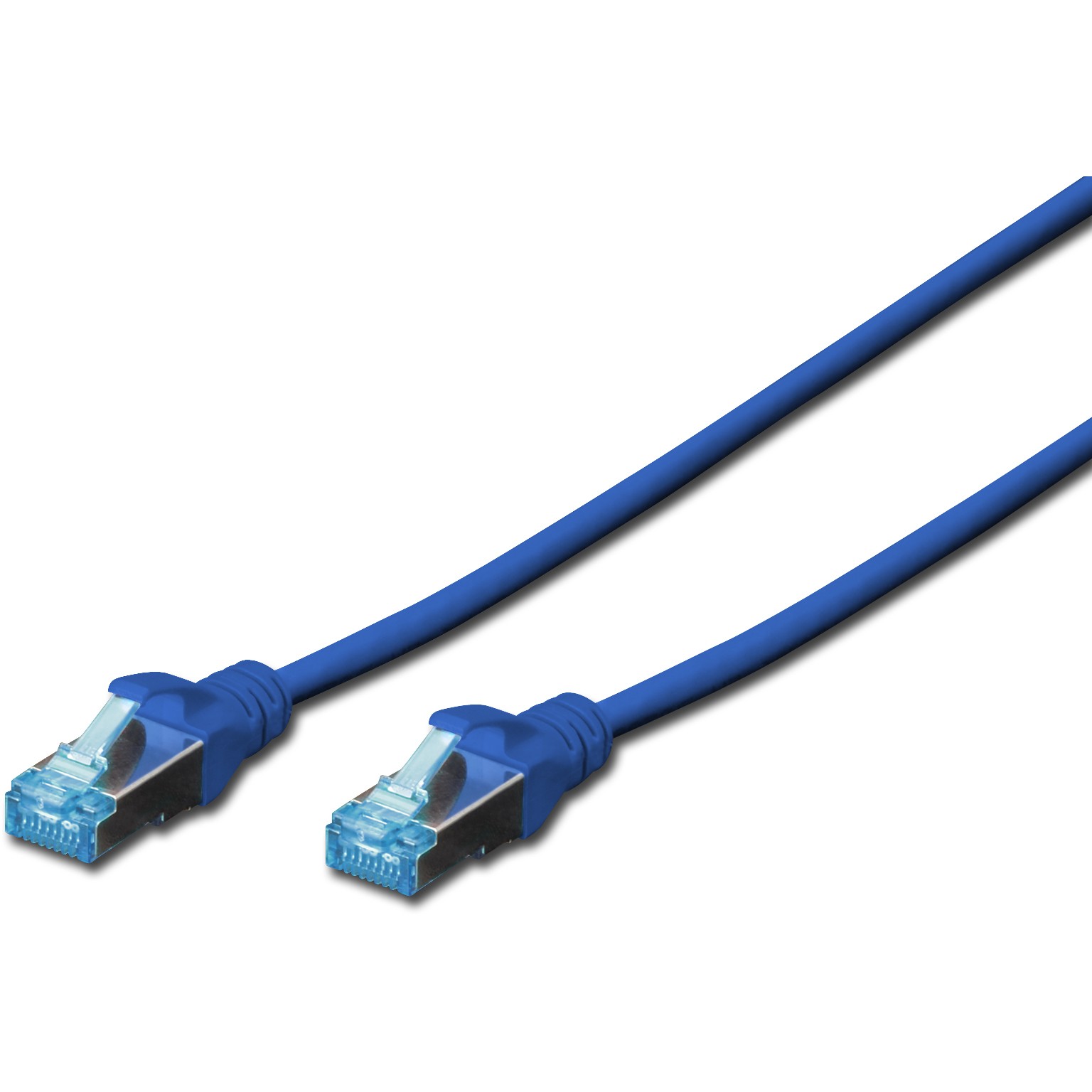 DIGITUS Patchkabel RJ45 SF/UTP Cat5e 0.50m blau Hebelschutz Polybeutel