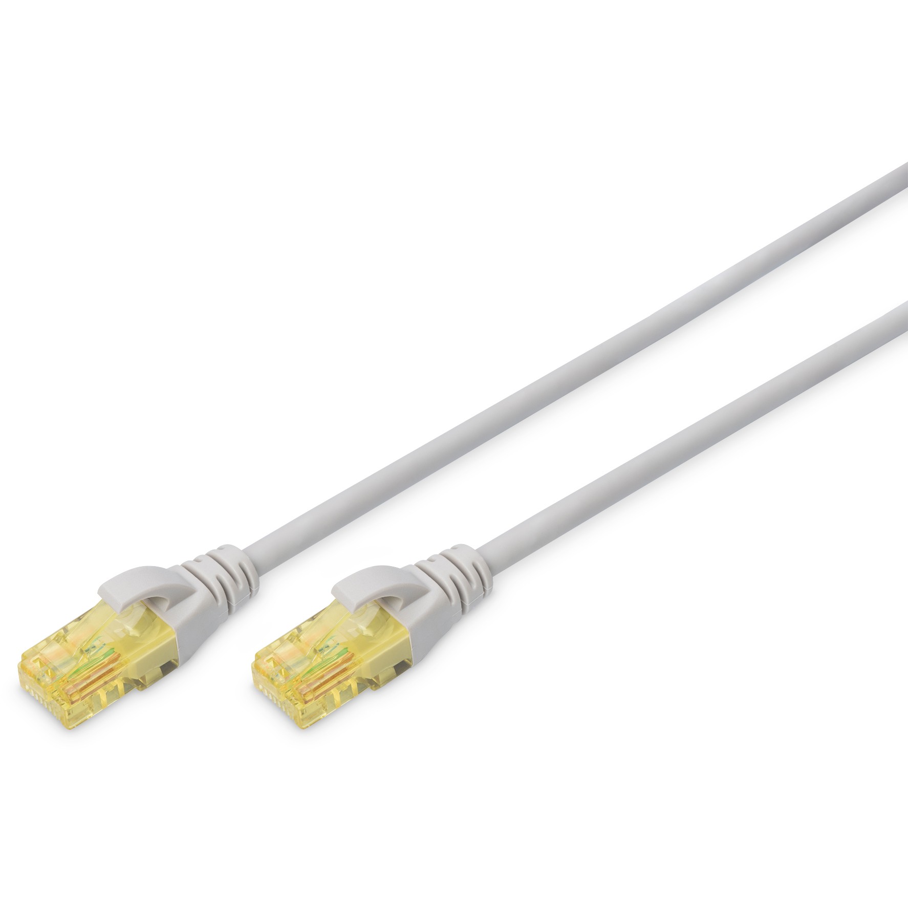 DIGITUS Patchkabel RJ45 U/UTP Cat6A 1.00m grau o. Hebelschu Polybeutel