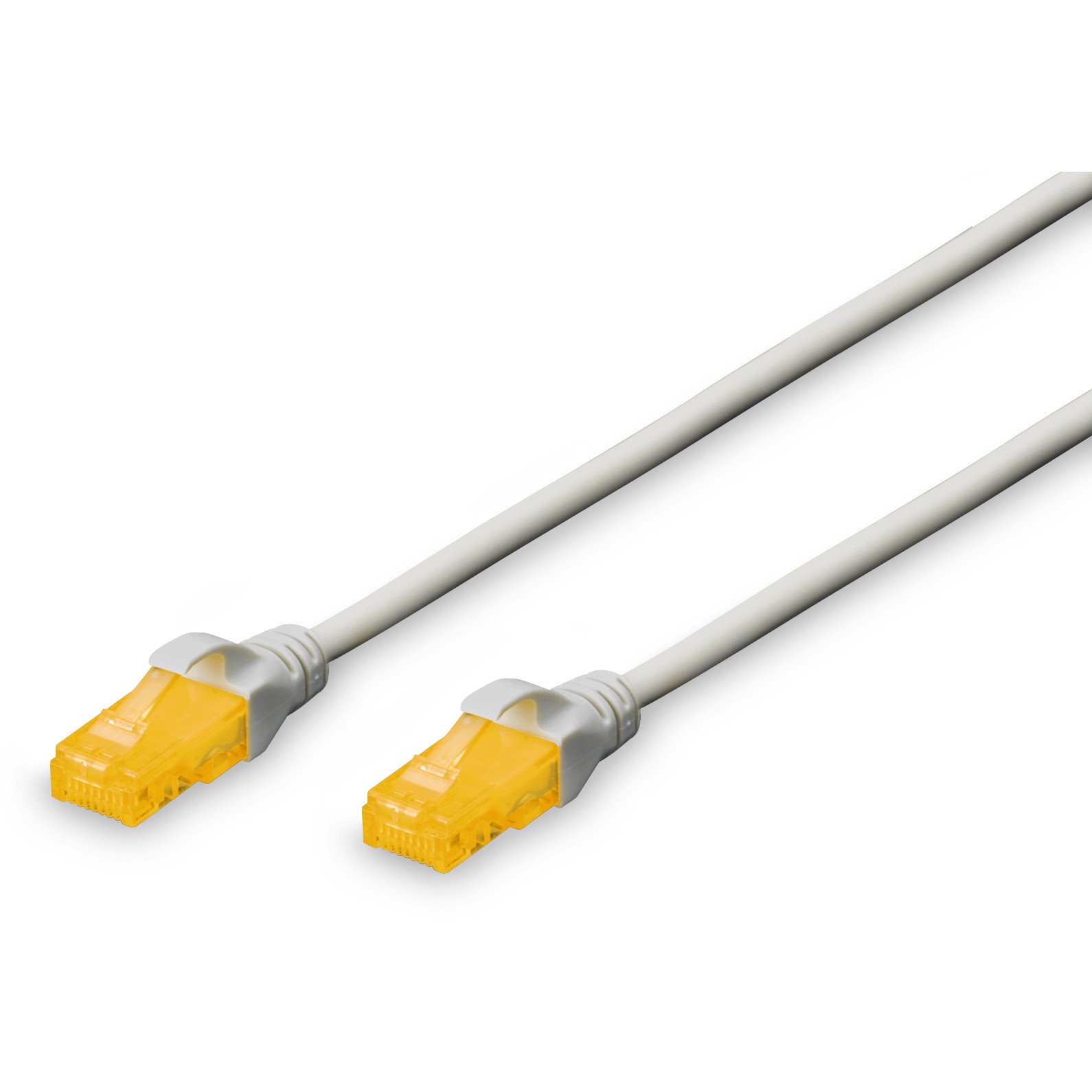 DIGITUS Patchkabel RJ45 U/UTP Cat6A 5.00m grau m. Hebelschu Polybeutel
