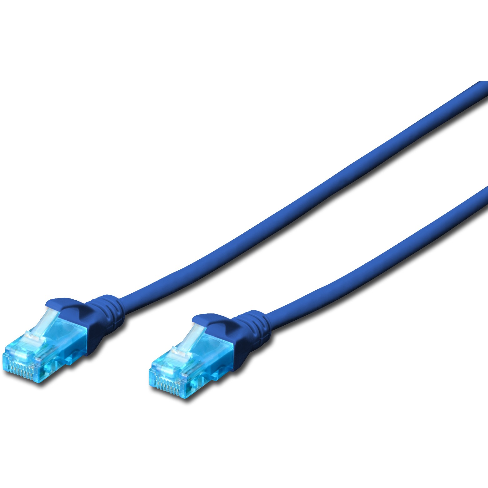 DIGITUS Patchkabel Cat5e U/UTP 2xRJ45 0.50m CCA blau Hebels. Polybeutel