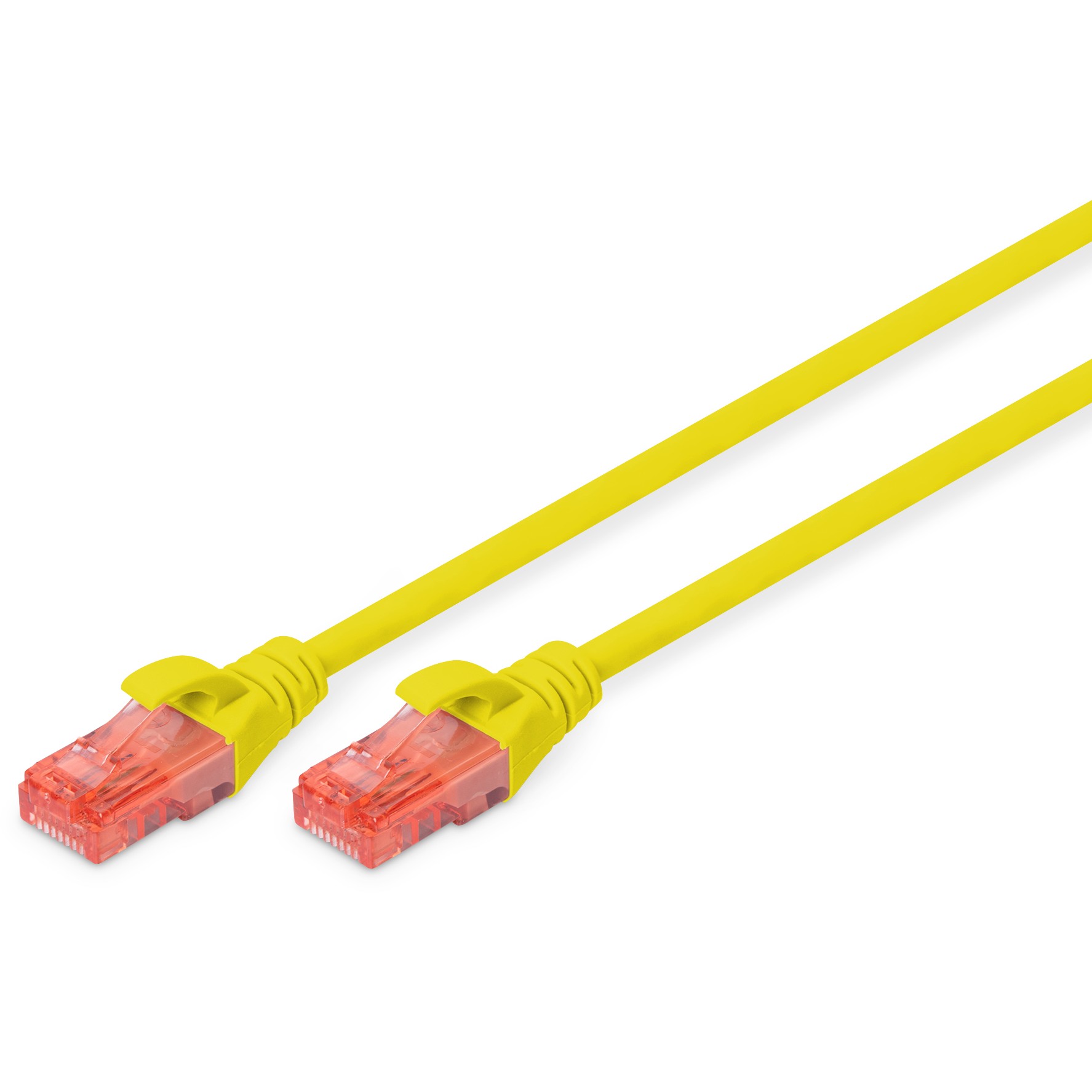 DIGITUS Patchkabel Cat6 U/UTP 2xRJ45 1.0m gelb Hebelschutz Polybeutel