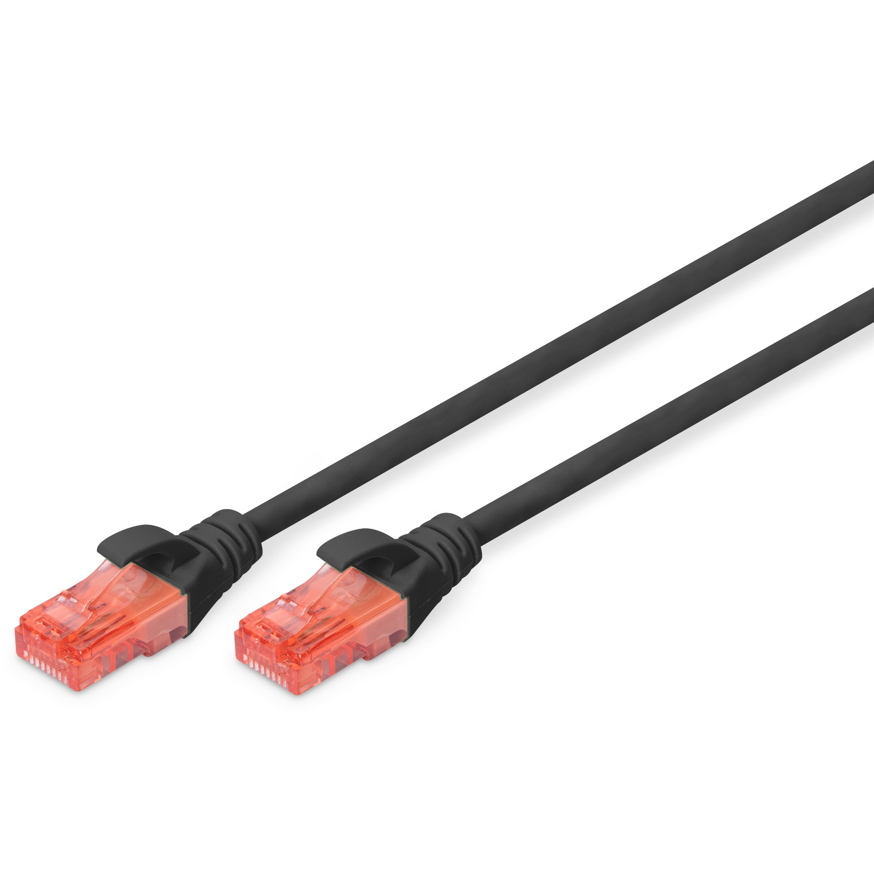 DIGITUS Patchkabel Cat6 U/UTP 2xRJ45 2.0m schw Hebelschutz Polybeutel