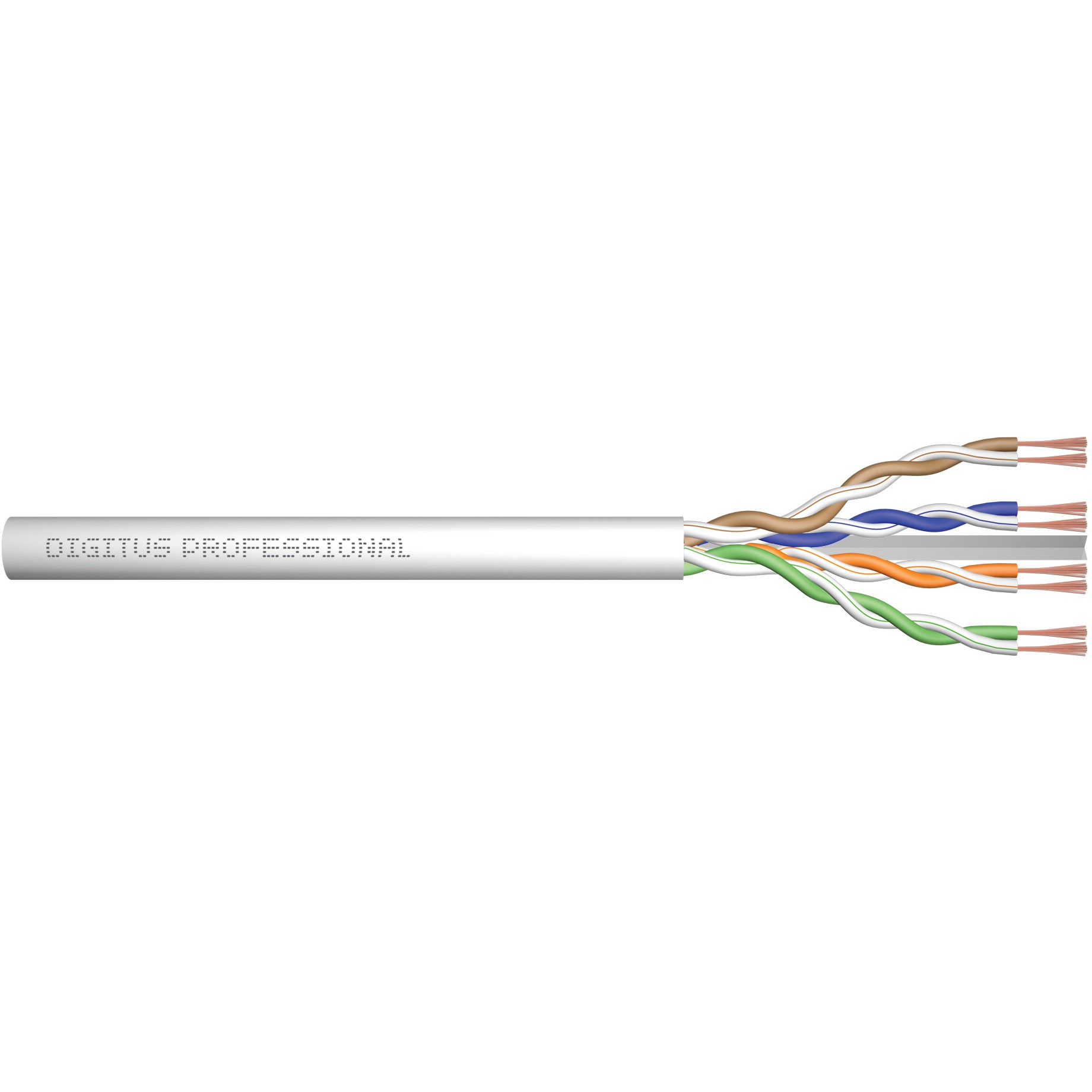 DIGITUS CAT 6A U/UTP Twisted Pair Roh-Patchkabel.305m.grau