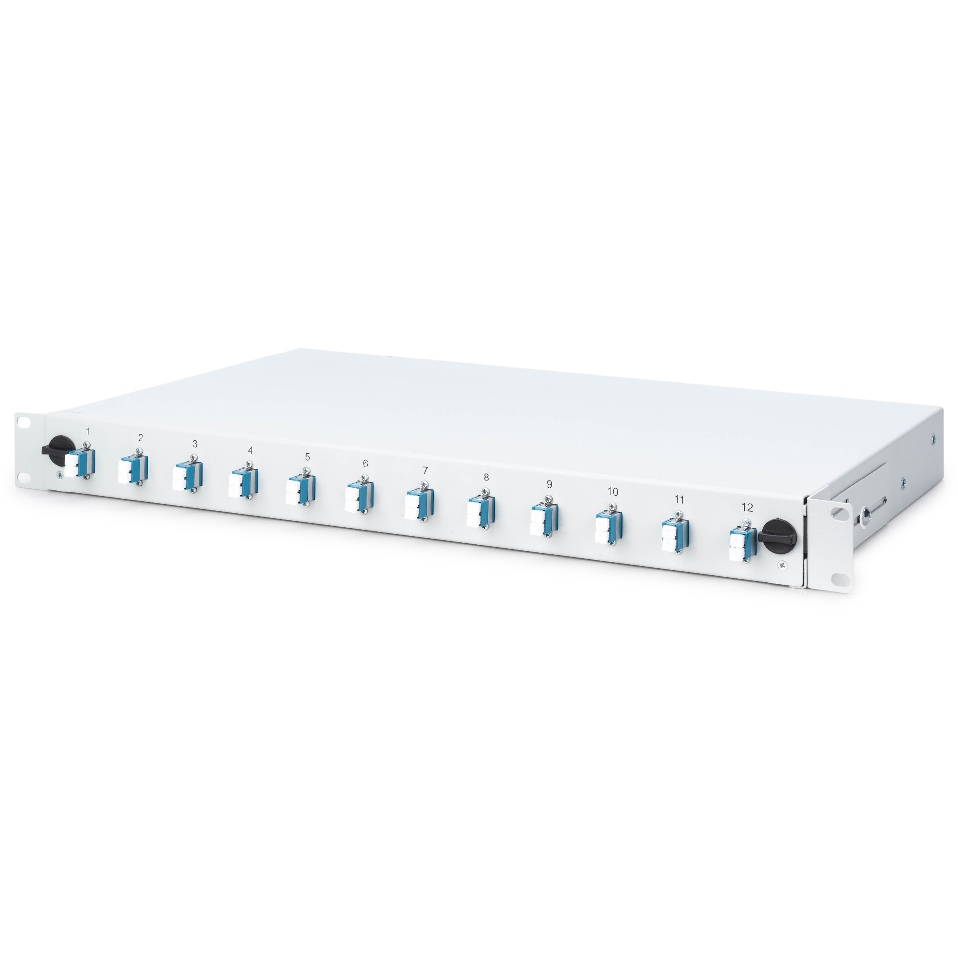 DIGUTUS LWL Spleißbox 1HE bestückt 12x LC DX OS2 grau