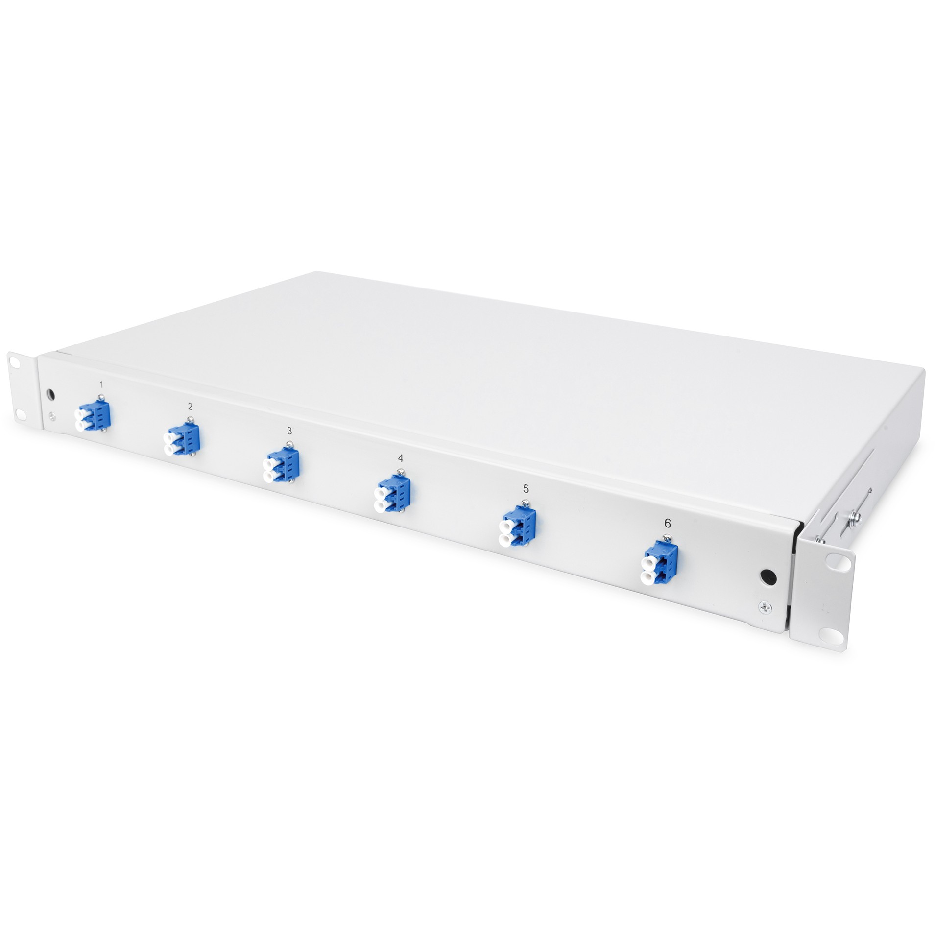 DIGITUS LWL Spleißbox 1HE bestückt 6x LC DX OS2 grau