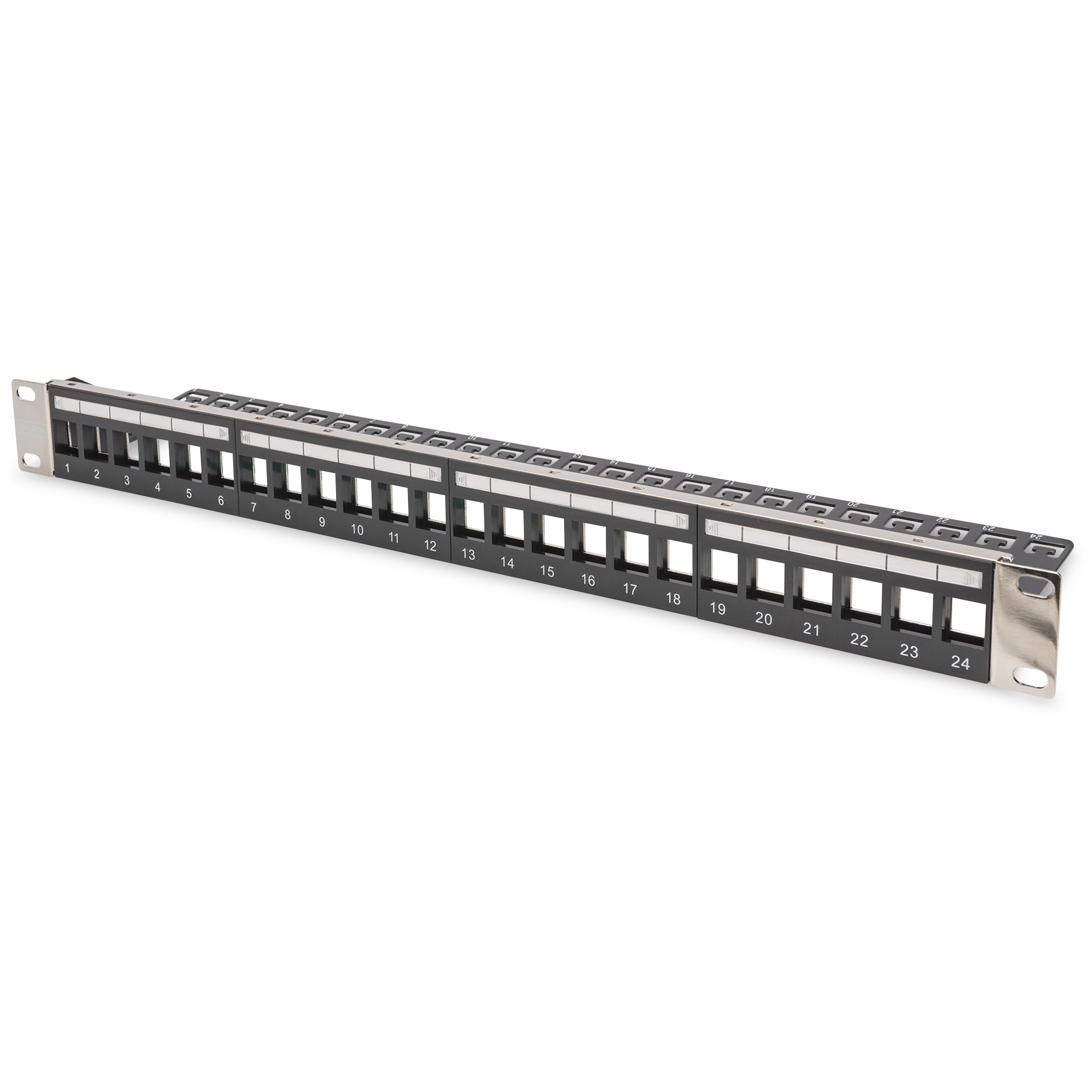 DIGITUS Patchpanel 1HE 24-Port Rackmount Modular geschirmt