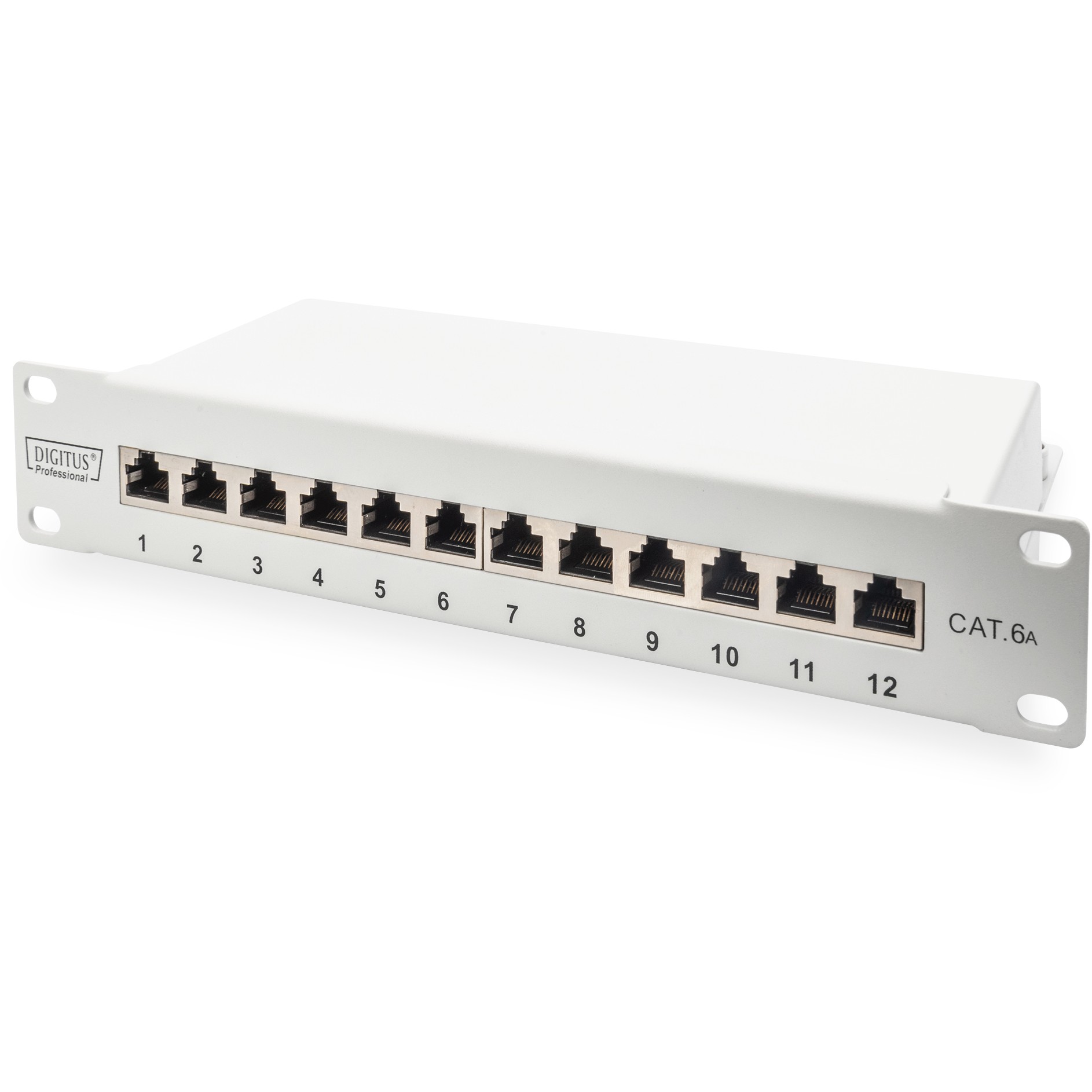 DIGITUS Cat.6A Patch Panel. geschirmt. 12-Port. 10