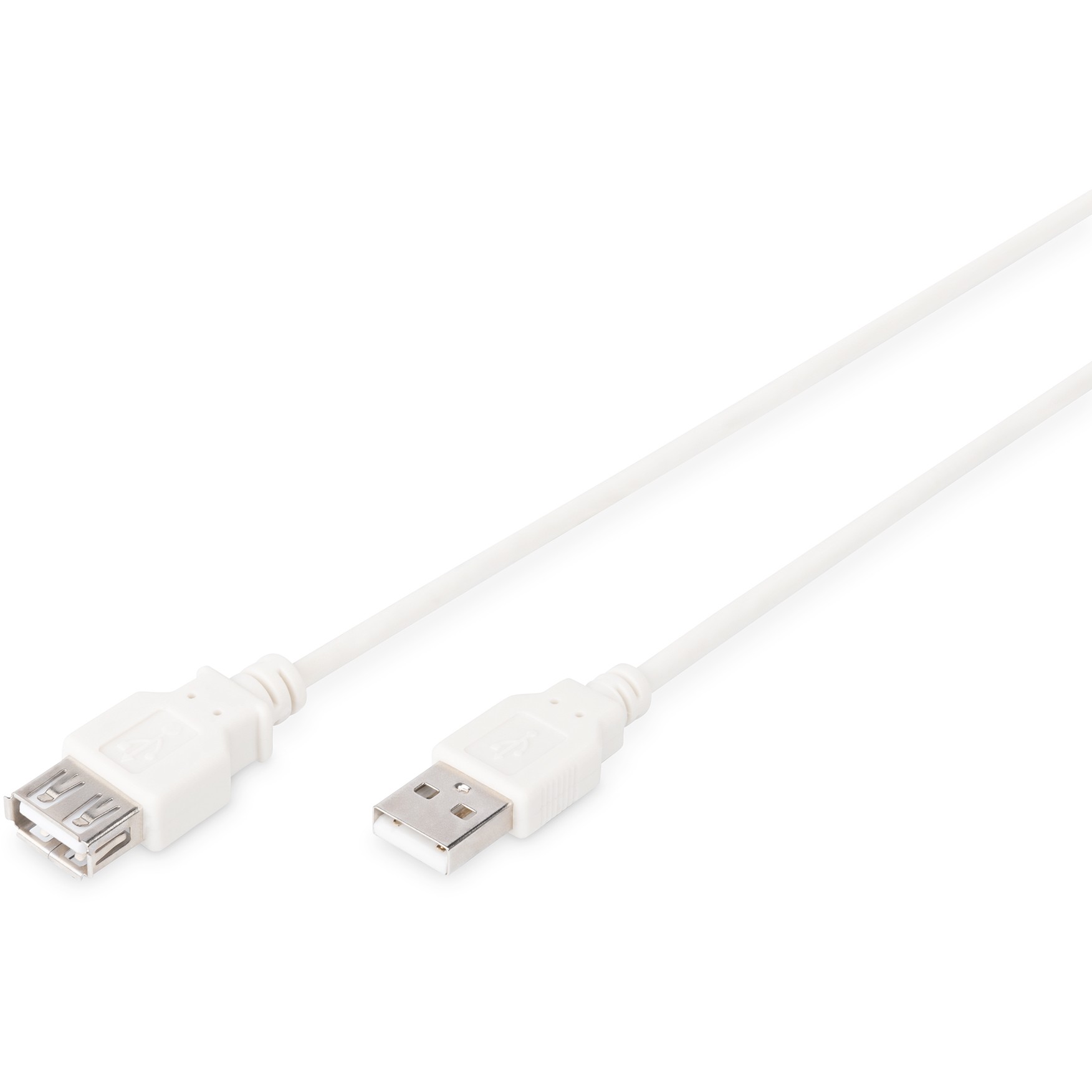 DIGITUS USB 2.0 Verlängerungskabel Typ A -A St/Bu 1.8m.beige