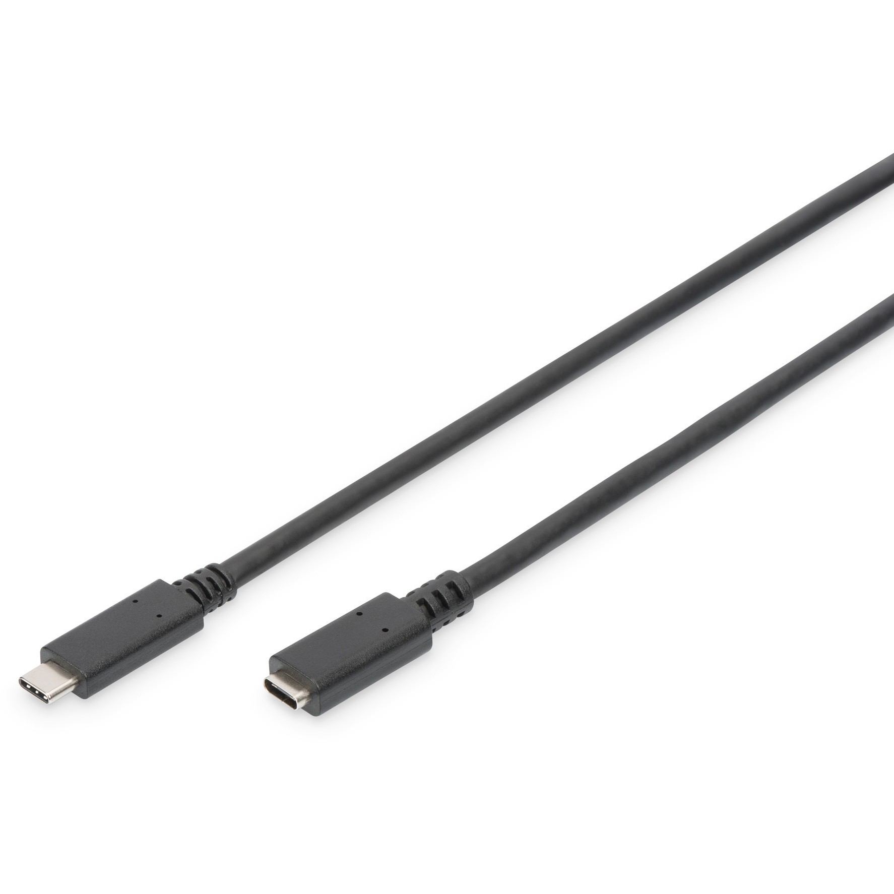 DIGITUS USB 2.0 Verlängerungskabel Typ C -C St/Bu 1.5m. sw