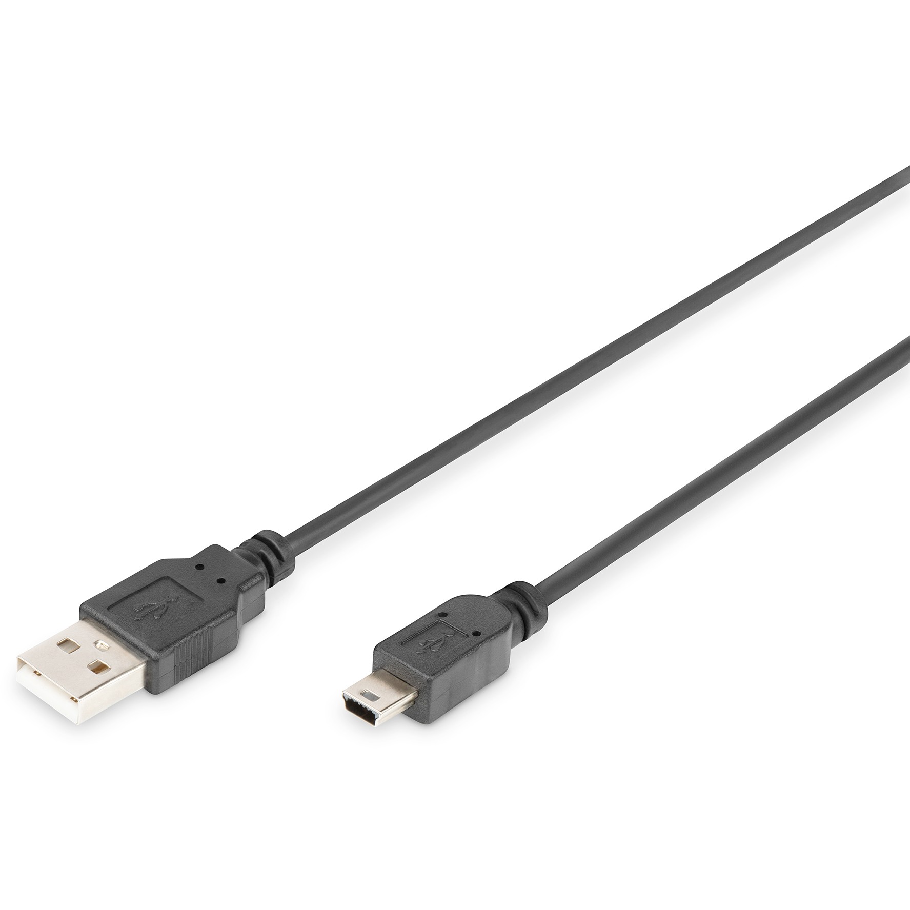 DIGITUS USB 2.0 Anschlusskabel Typ A -mini B St/St 1.0m, sw
