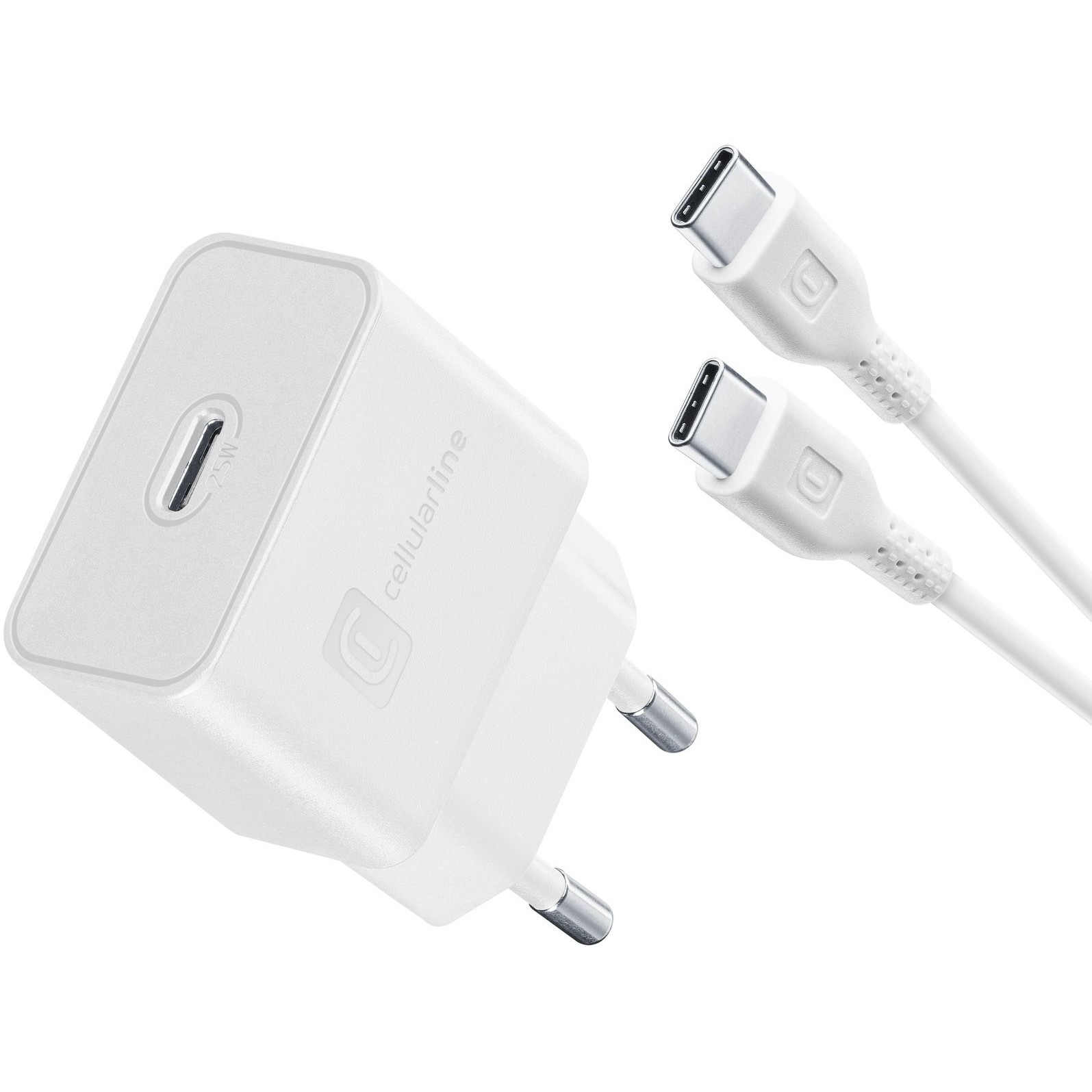 Cellularline USB-C Charger Kit fr Samsung 25W White