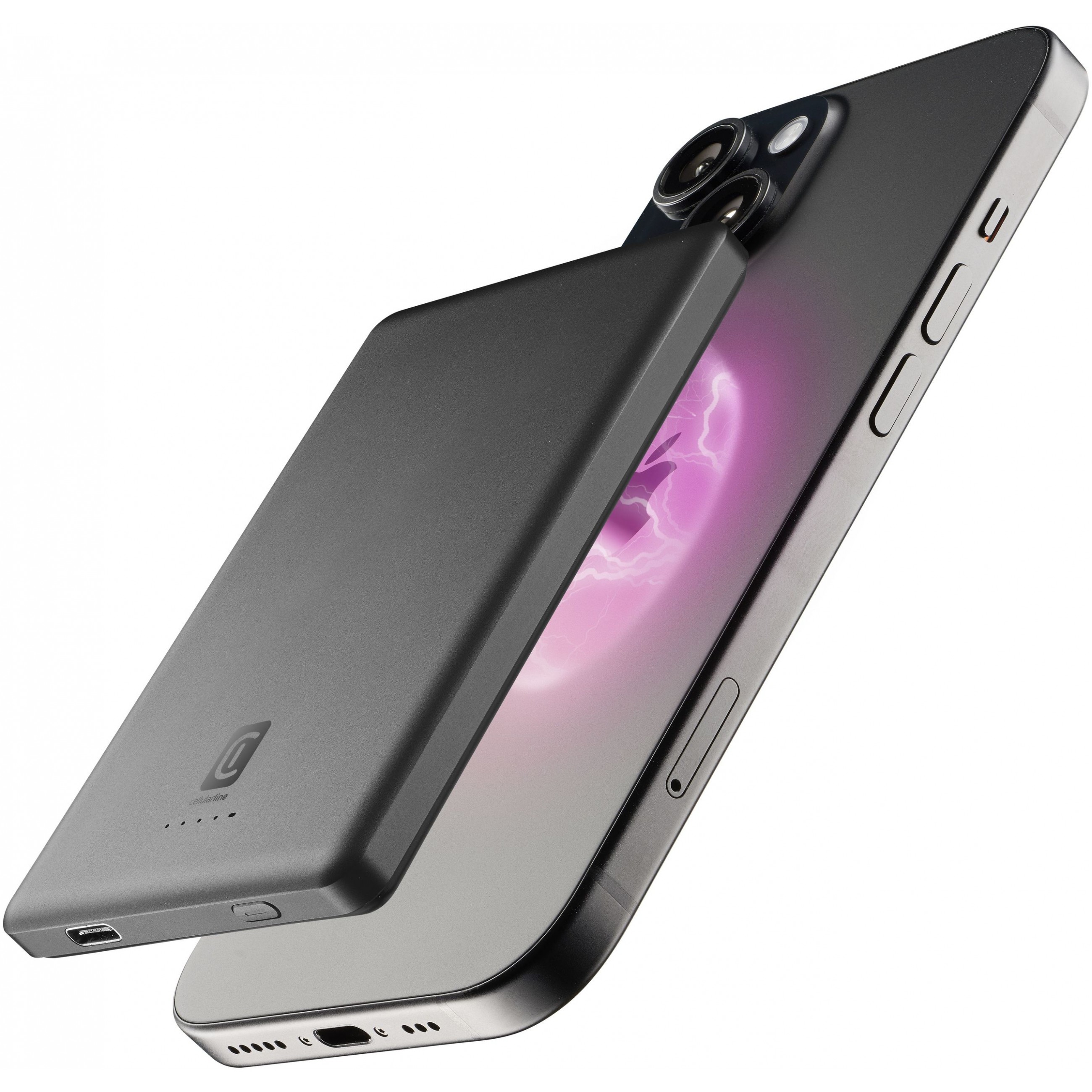 Cellularline MagSafe Wireless Power Bank MAG LITE 5000 Gray