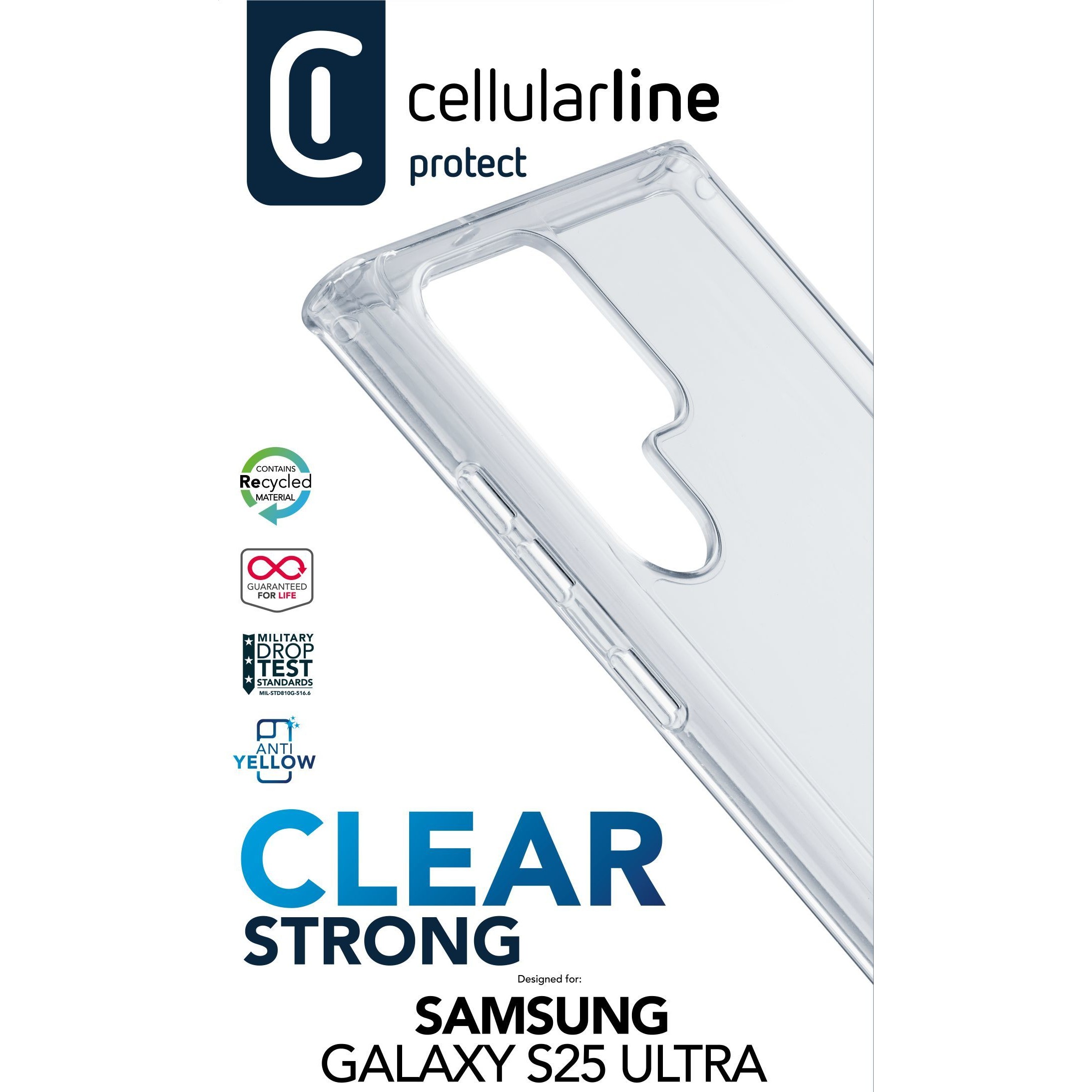 Cellularline Clear Strong Case fr Samsung S25 Ultra