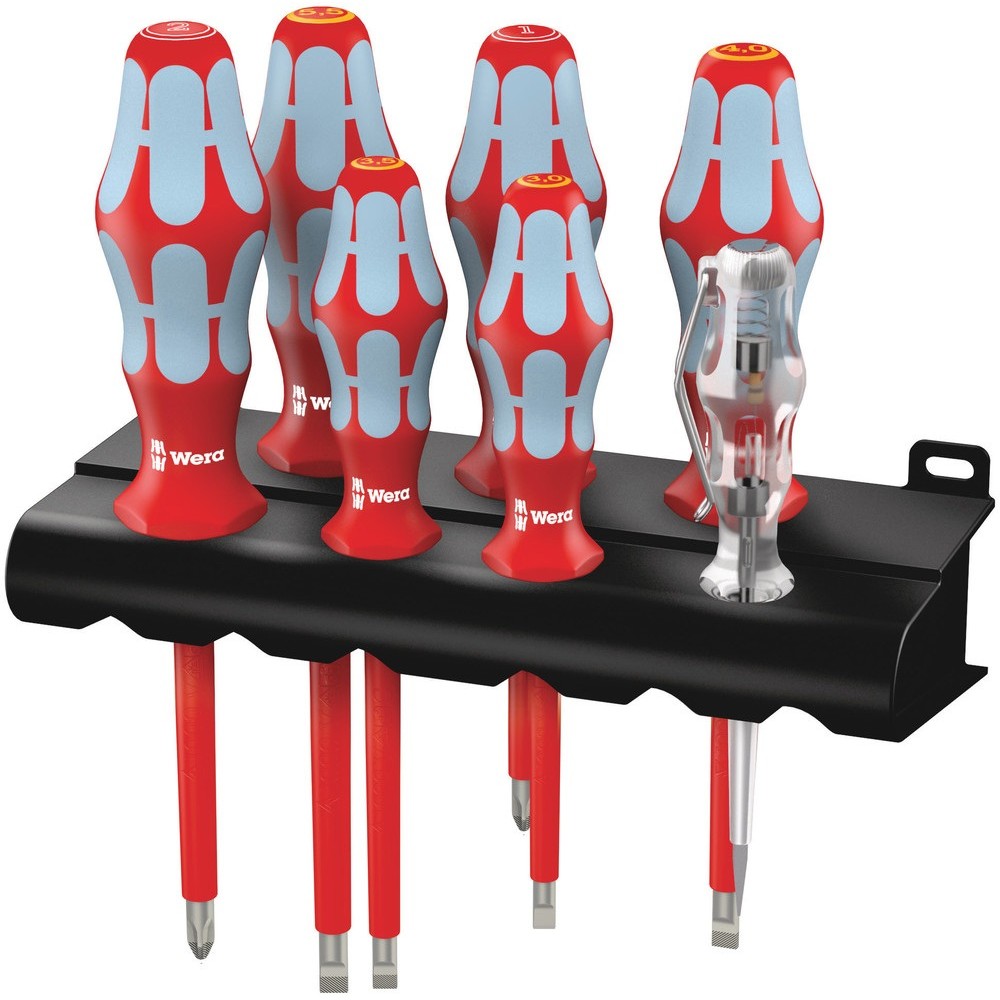 Wera 3160 i/7 Schraubendreher- Satz. Edelstahl + Rack