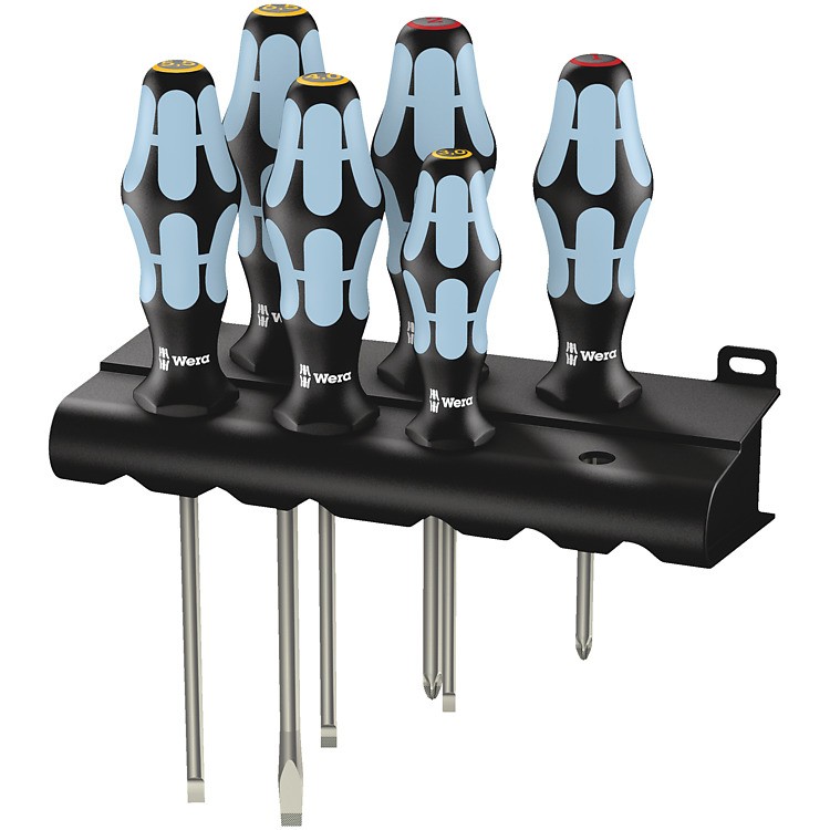 Wera 3334/6 Schraubendrehersatz. Edelstahl + Rack