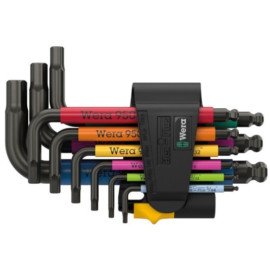 Wera 950/9 Hex-Plus Multicolour Imp 3 Winkelschlü.satz zöll