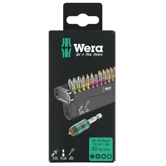 Wera Bit-Check 30 Wood TORX HF 1 SB