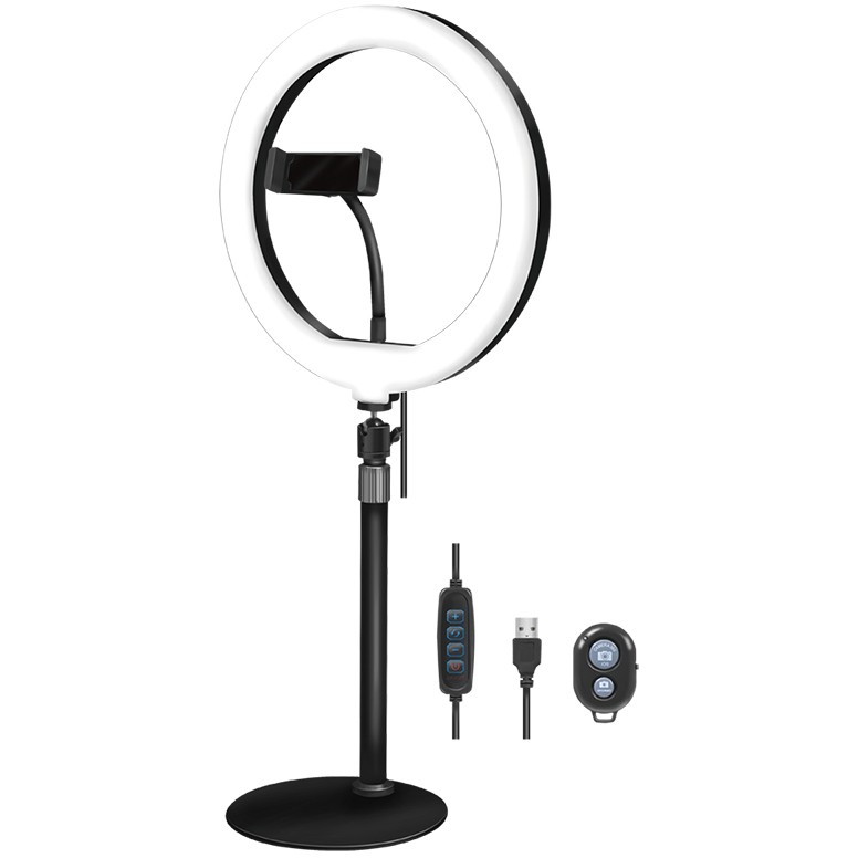 Logilink Smartphone-Ringlicht-Stativ m. Fernauslöser.DM 25cm