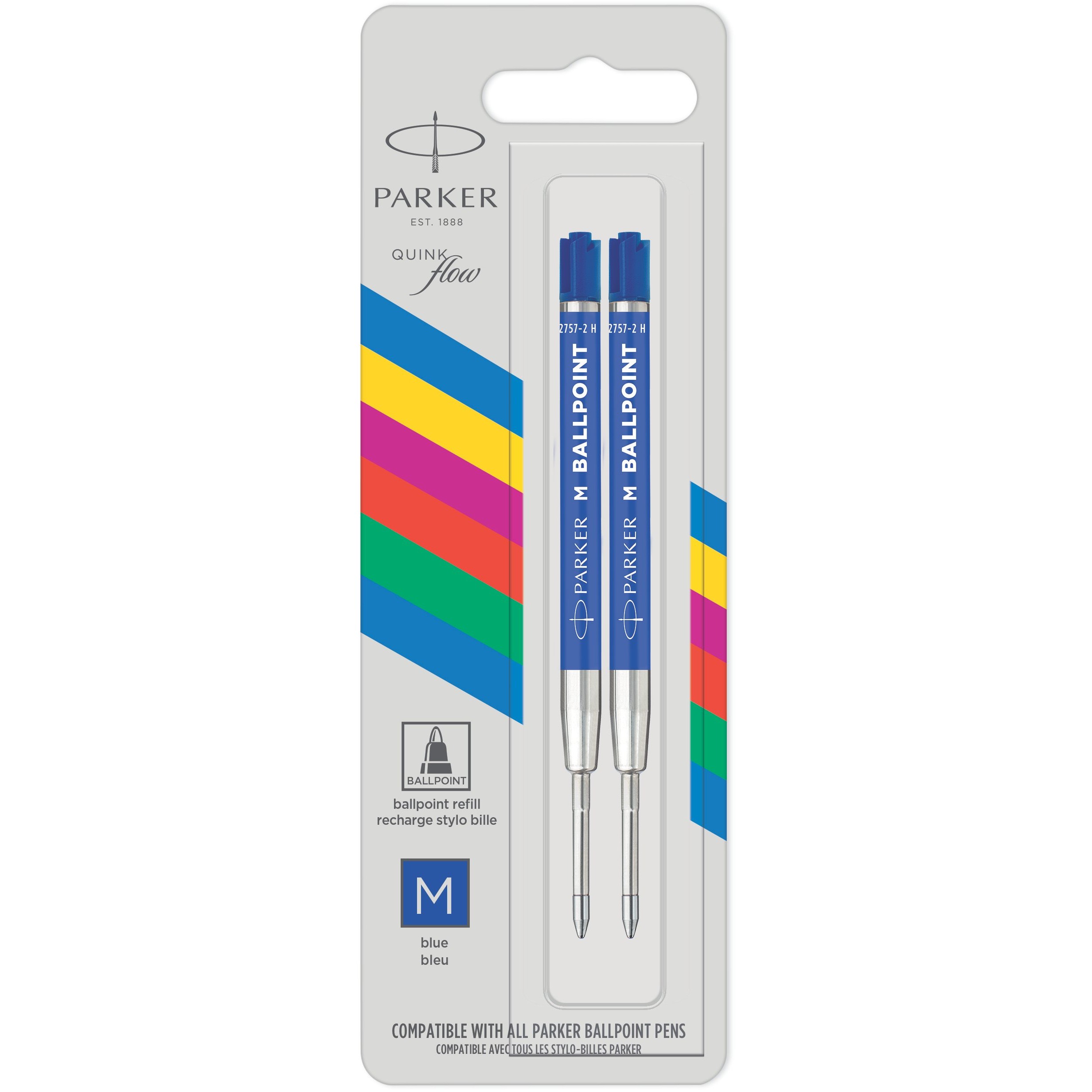PARKER Kugelschreibermine QUINKflow Basic 2er M Blau Blister