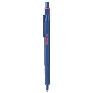 ROTRING Kugelschreiber 600 Metallic-Blau M Blau Geschenkbox