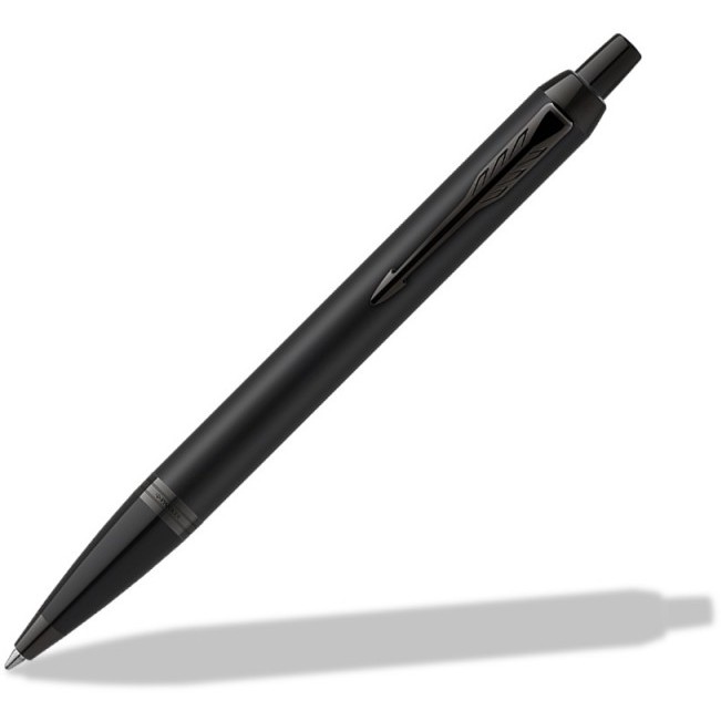 PARKER Kugelschreiber IM Achromatic Rings Black PVD M Blau Geschenkbox