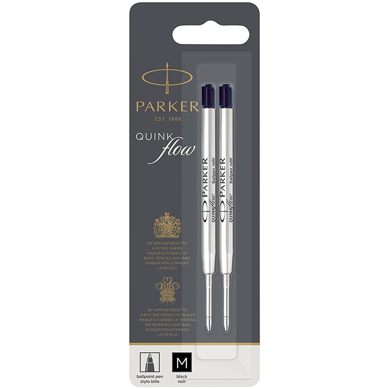 PARKER Kugelschreibermine QUINKflow 2er M Schw Blister