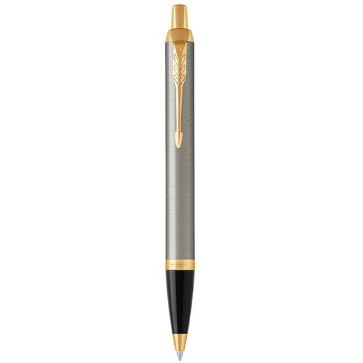 PARKER Kugelschreiber IM Brushed Metal M Blau Geschenkbox