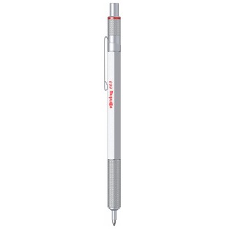 ROTRING Kugelschreiber 600 Silber. M-Schwarz Geschenkbox