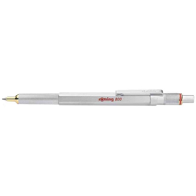 ROTRING Kugelschreiber 800 Silber. M-Schwarz Geschenkbox