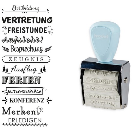trodat Creative Mini/V5 Pastell Blau + Kissen 3Farben 1129
