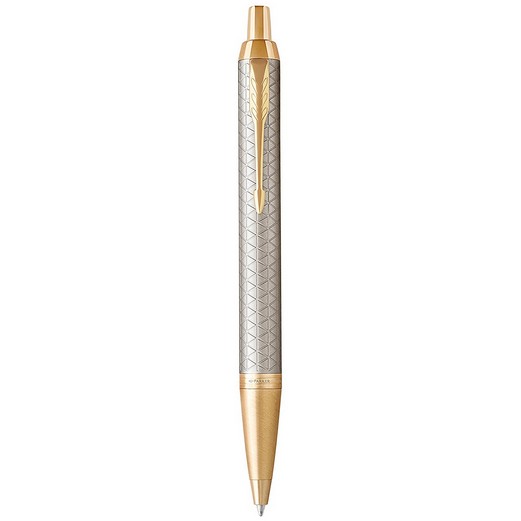 PARKER Kugelschreiber IM Premium Warm Silver M Blau Geschenkbox