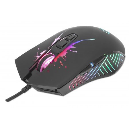 MANHATTAN Gaming-Maus 7 Tasten 7200dpi LEDs schwarz