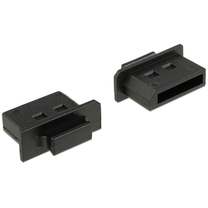 DELOCK Staubschutz fur Displayport Buchse mit Griff 10 Stuck schwarz