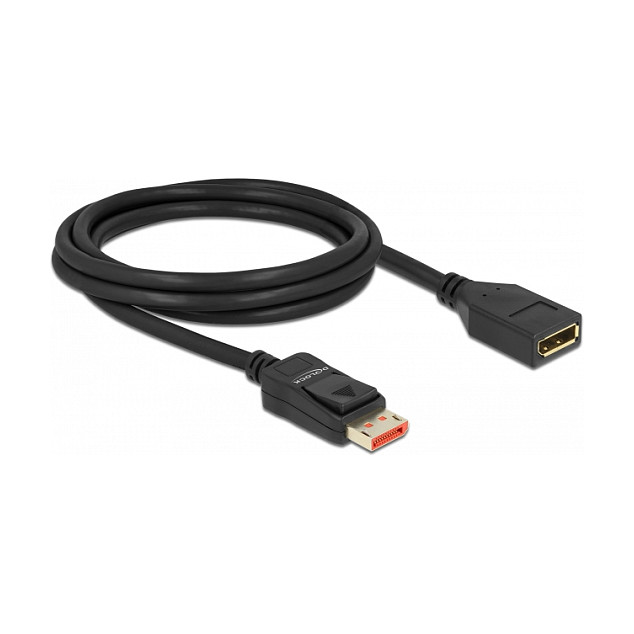 DELOCK DisplayPort Verlngerungskabel 8K 60 Hz 2 m