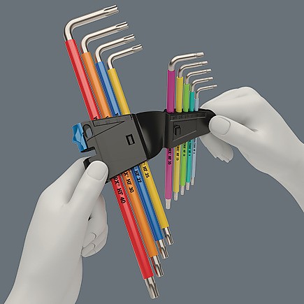 Wera 3967/9 TX SXL Multicol. HF Stainless 1 Winkelschlsselsatz