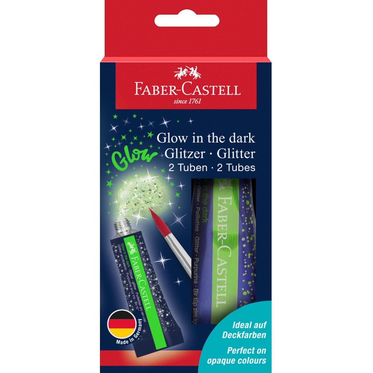 FABER-CASTELL Glitzer Glow in the dark 2x12 ml