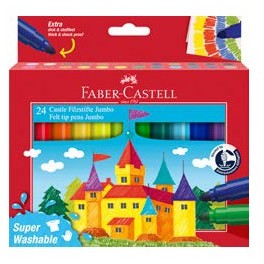 FABER-CASTELL Filzstift Jumbo Sup. Washable 24er
