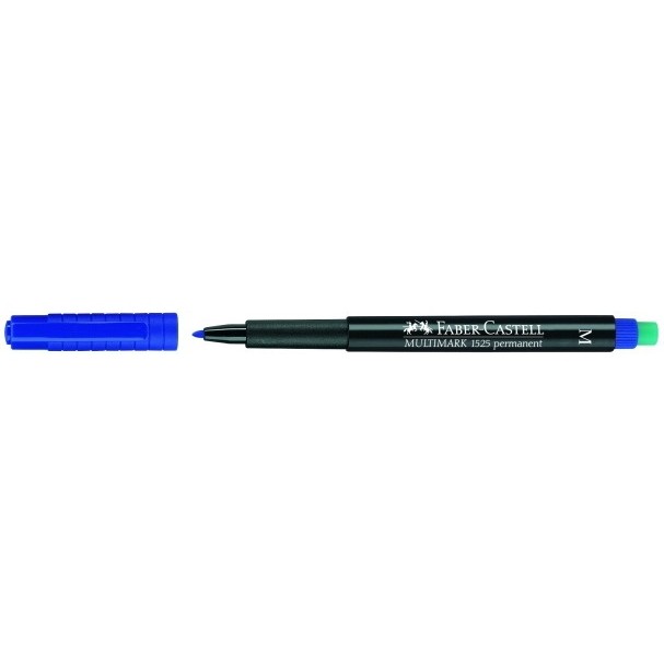 FABER-CASTELL Marker Multimark permanent M blau