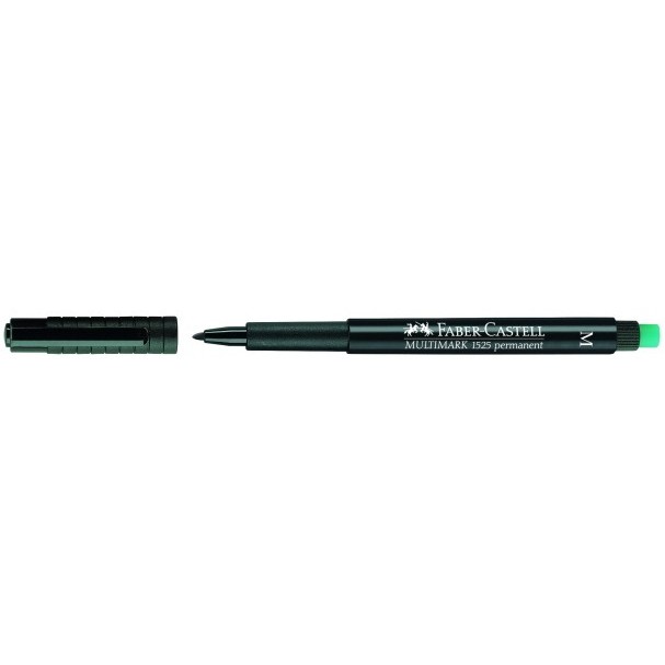 FABER-CASTELL Marker Multimark permanent M schwarz 10Stk