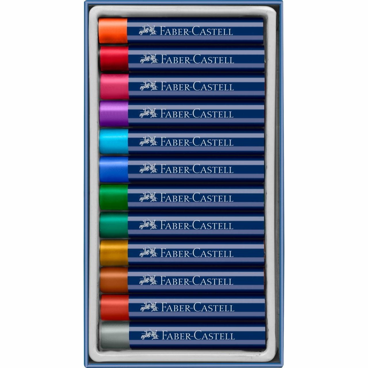 FABER-CASTELL Ölpastellkr. metallic 12er Kartonetui